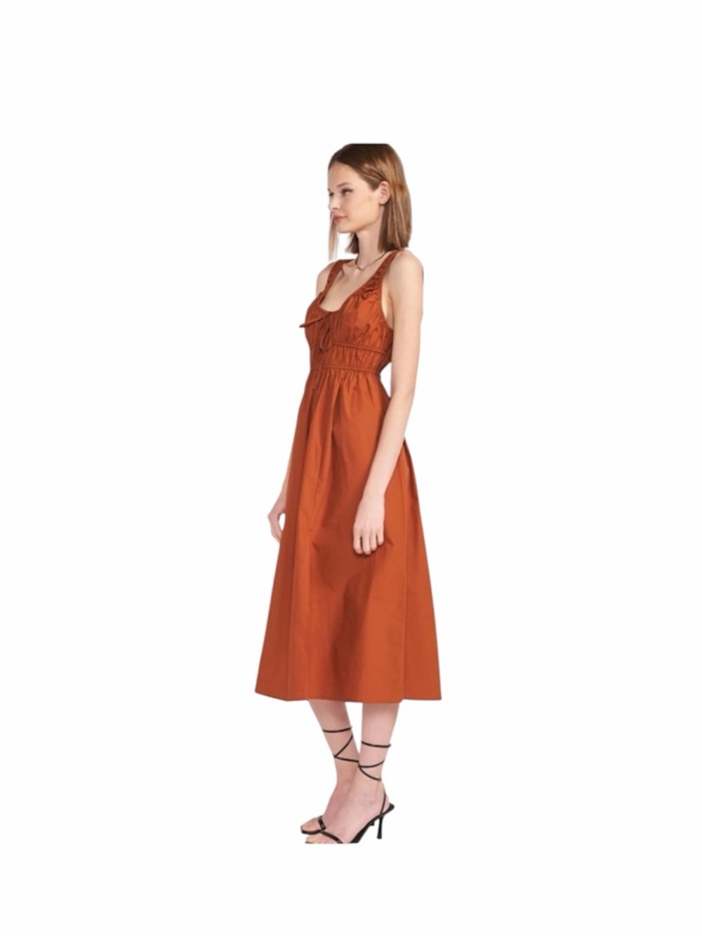 En Saison Celia Poplin Midi Dress Size S